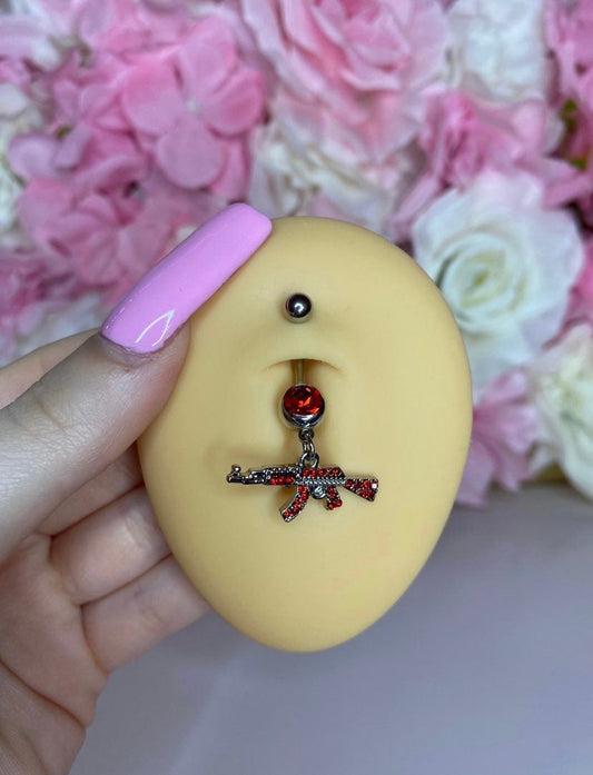 Red Pretty AK Belly Ring