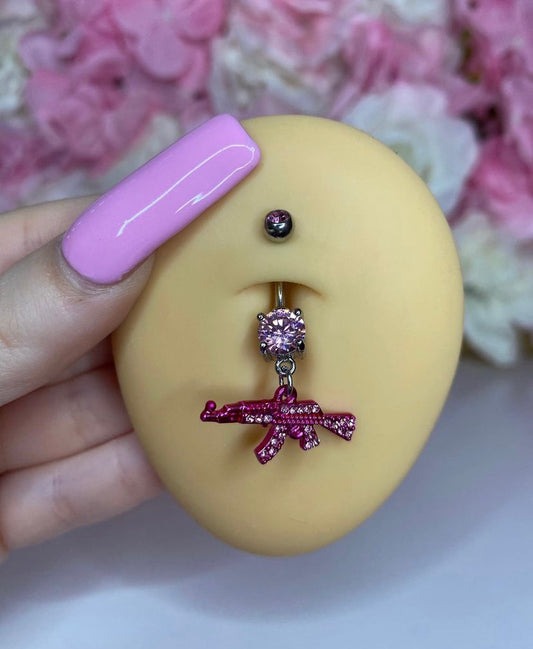 Pink Pretty AK Belly Ring