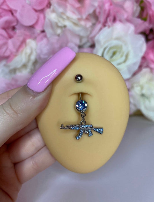 Blue Pretty AKay Belly Ring